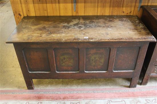 Panelled oak coffer